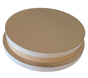 Podkład okrągły pod tort ze styroduru(biały) złoty