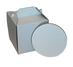 Zestaw: Podkład ze styroduru białego śr. 30cm (kolor do wyboru) + Pudełko 30X30X25cm 